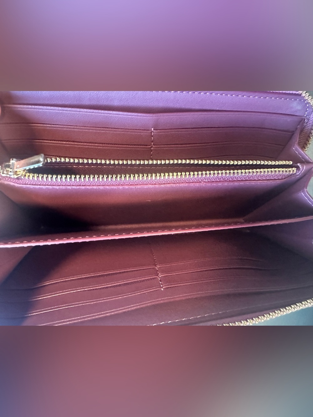 Coach Pink Pebble Leather Zip Wallet Wristlet - Picture 3 of 4